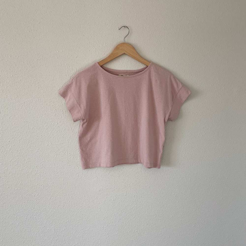 Madewell light pink crop
